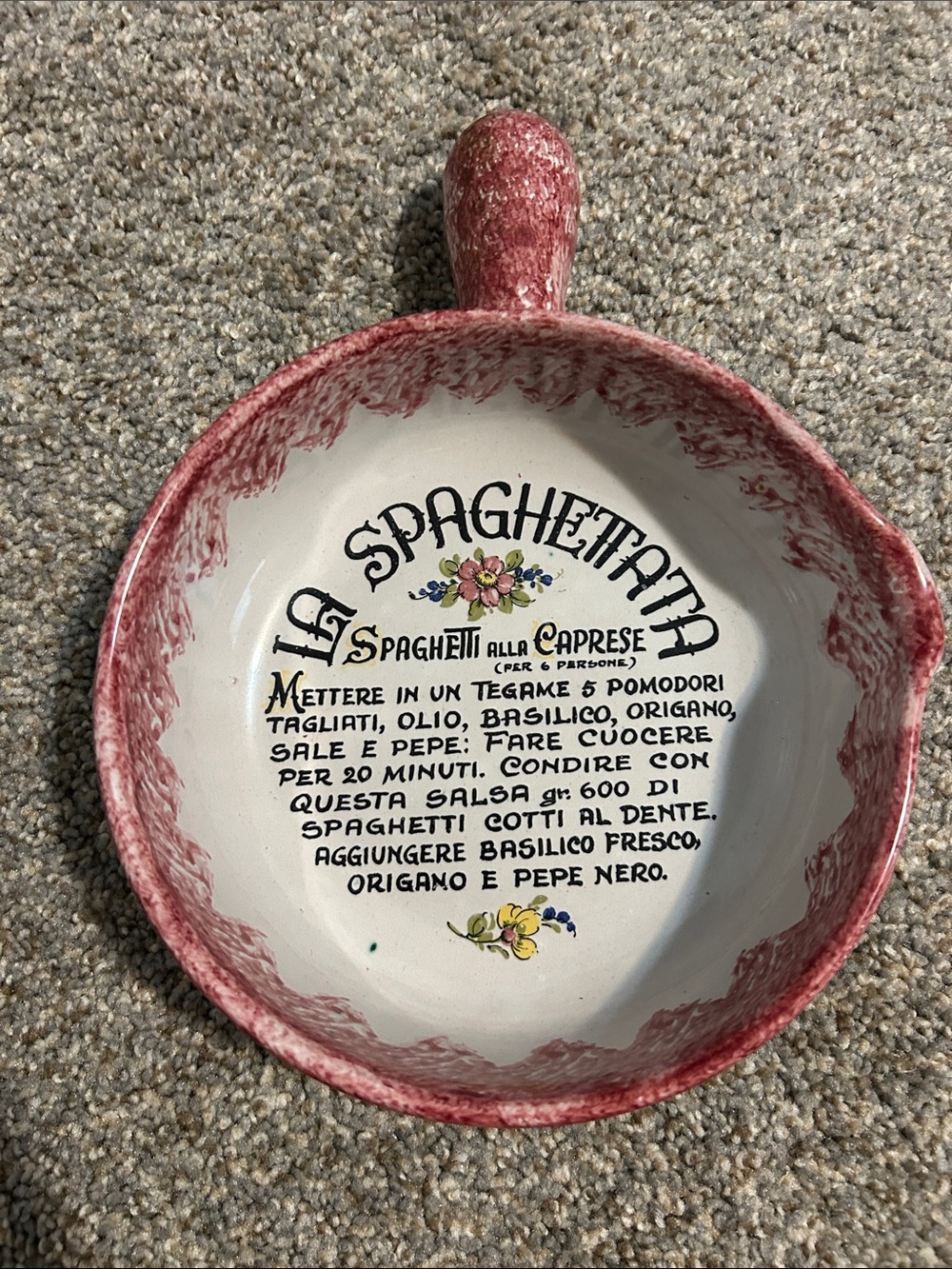 Artisti della Ceramica La Spaghettata Pasta‎ Serving Bowl with Handle